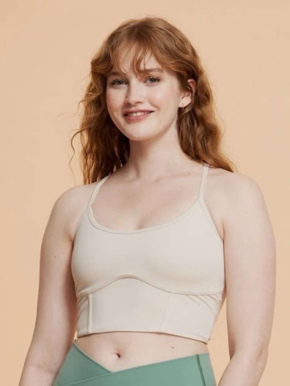 Popflex Target X Blogilates Corset Crop Bralette Cream